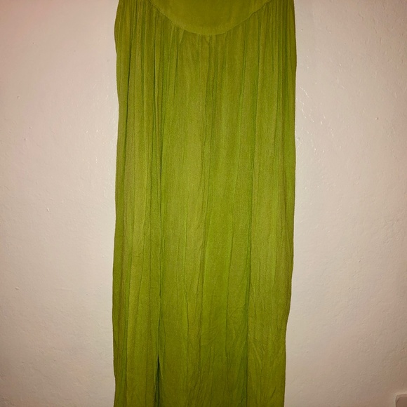 Lime green floral maxi sleeveless dress - Picture 8 of 12